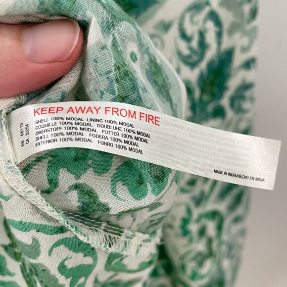 By Anthropologie Puff Sleeve Smocked Midi Dress Mint Green S - Picture 9 of 11